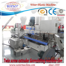 plastic twin screw extruder WPC pelletizing line